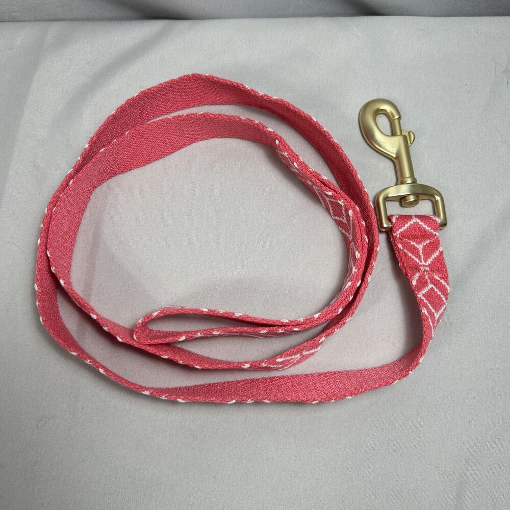Top Paw Geometric Coral Red 4 Foot Dog Leash NWOT Gold Snap